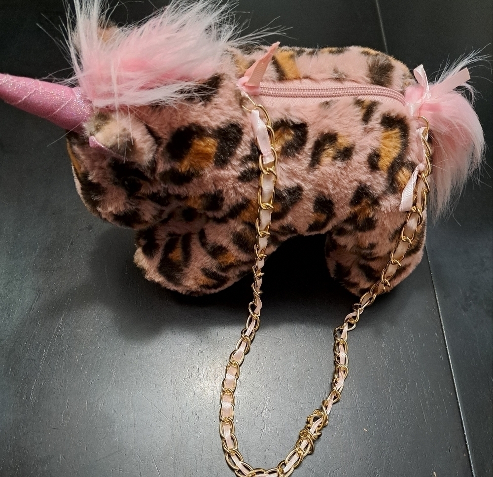 Leopard Print Girl's Unicorn Bag